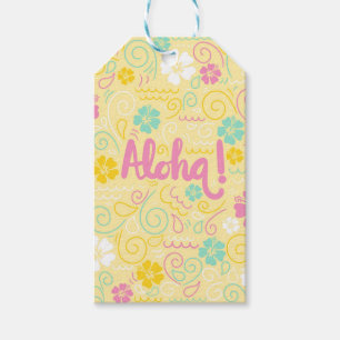 Aloha Tropical – Pastel Floral Summer Party Favour Gift Tags