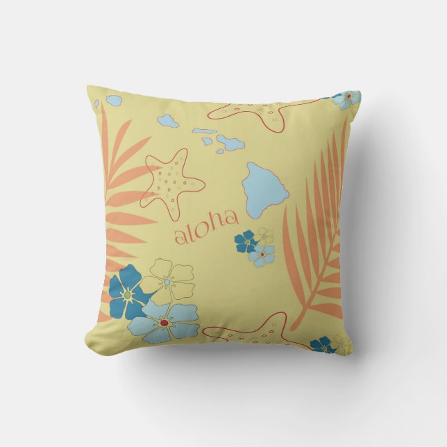 Aloha Tropical Pattern Cushion (Front)