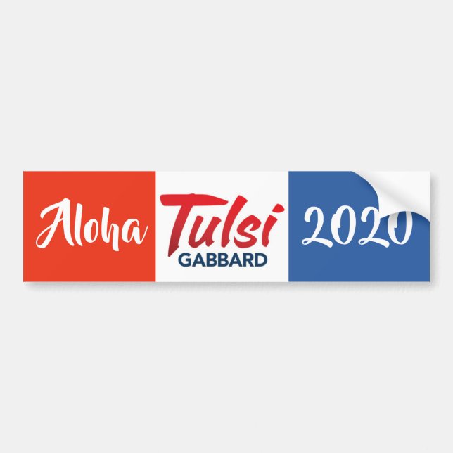 Aloha Tulsi Gabbard 2020 Bumper Sticker (Front)
