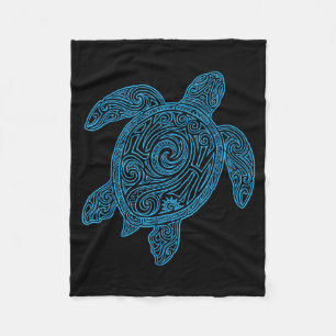 Aloha Turtle Hawaii Tribal Hawaiian Maori Sun Sea Fleece Blanket