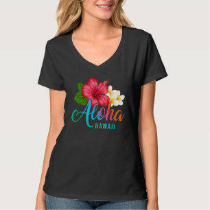 Aloha Vacation With Hawaiian Tropical Hibiscus Flo T-Shirt