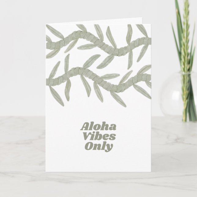 Aloha Vibes Only Thank You Card (Front)