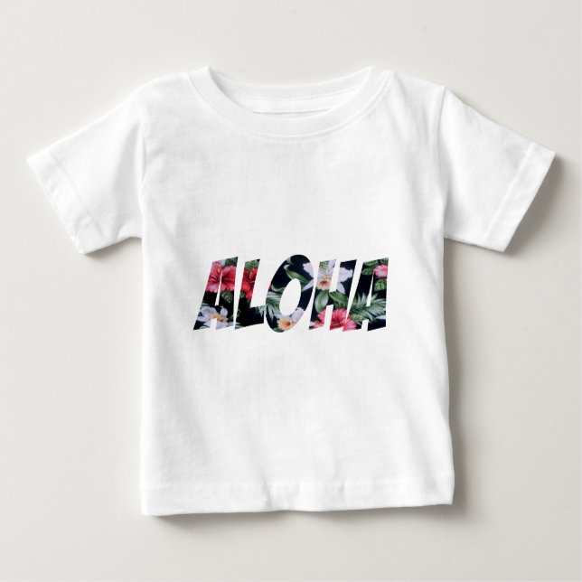 Aloha Vintage Hawaiian Print.png Baby T-Shirt (Front)