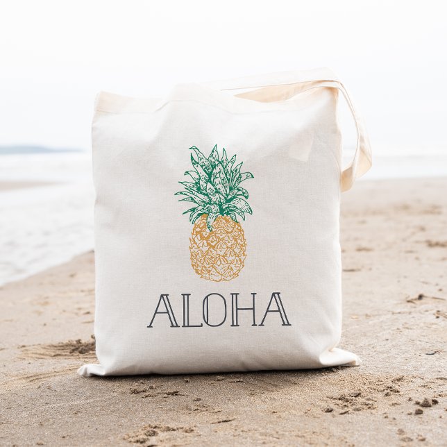 Aloha Vintage Pineapple Tote Bag (Creator Uploaded)
