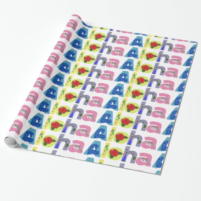 Aloha wrapping paper (Unrolled)
