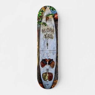 Aloha Y'ALL Tropical skateboard