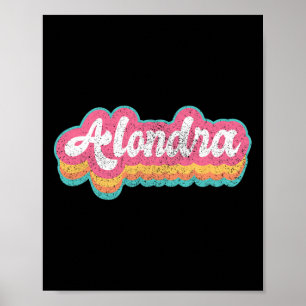 Alondra First Name Girl Vintage 70s 80s Personaliz Poster