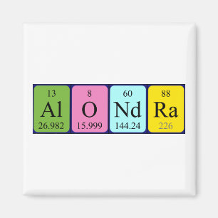Alondra periodic table name magnet