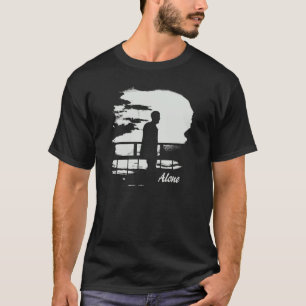 ALONE Aesthetic Vintage Retro Chill Nostalgia ON B T-Shirt
