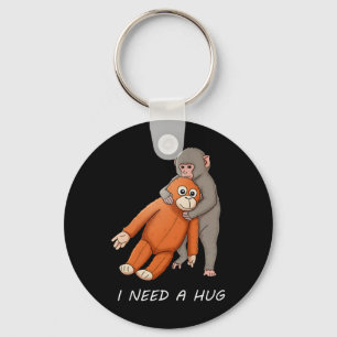 Alone Byby Monkey Punch I Need A Hug Cute Design  Key Ring