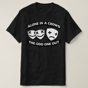 Alone In A Crowd Odd One Out Urban Graphic T-Shirt