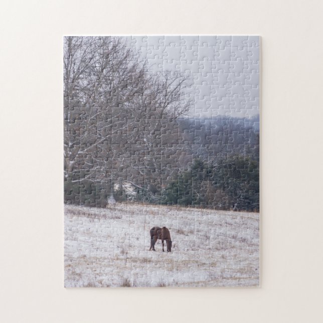 Alone In The Snow Jigsaw Puzzle (Vertical)