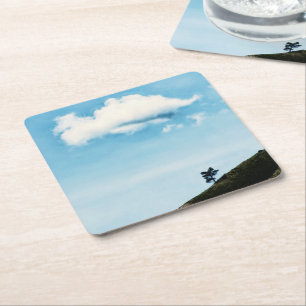 Alone Square Paper Coaster