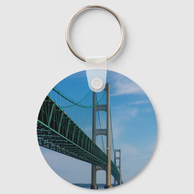 Along Mackinac Bridge Key Ring (Front)