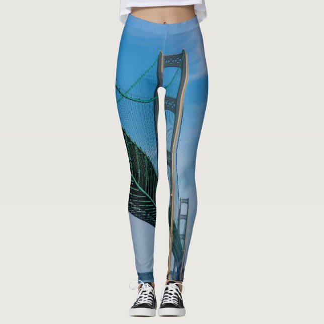 Along Mackinac Bridge Leggings (Front)