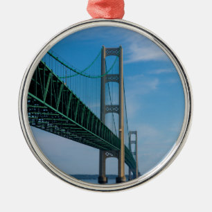 Along Mackinac Bridge Metal Tree Decoration