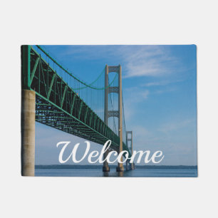 Along Mackinac Bridge Welcome Doormat
