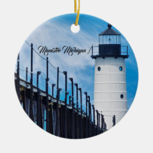 Along Manistee Ceramic Tree Decoration