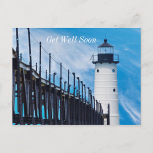 Along Manistee Get Well Soon Postcard