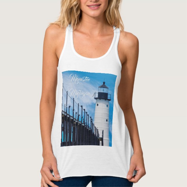 Along Manistee Tank Top (Front)