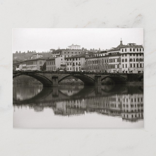Along the Arno River in Florence, Italy Postcard (Front)