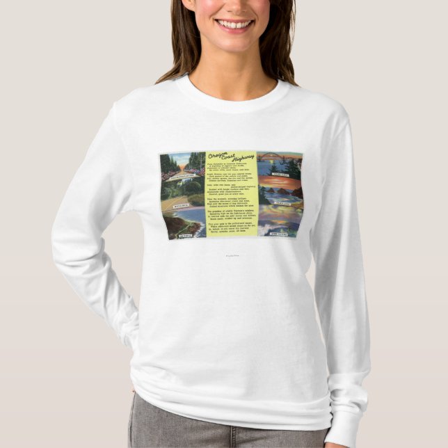 Along the Oregon Coast Highway with a Poem T-Shirt (Front)