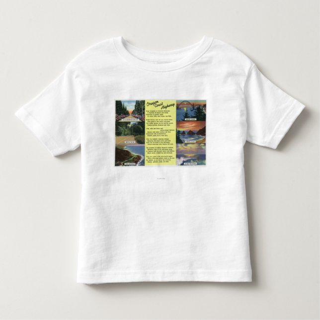 Along the Oregon Coast Highway with a Poem Toddler T-Shirt (Front)