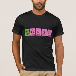 Alonso periodic table name shirt