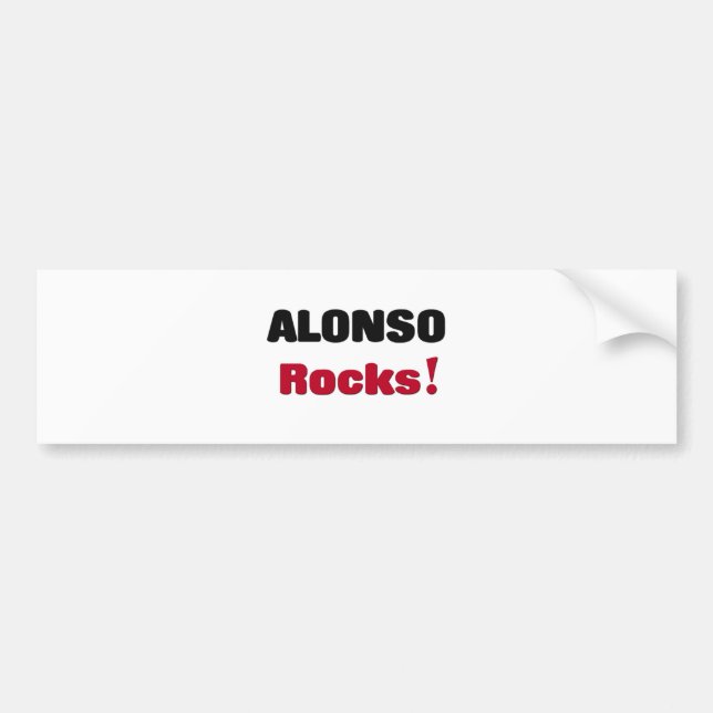 Alonso Rocks Bumper Sticker (Front)