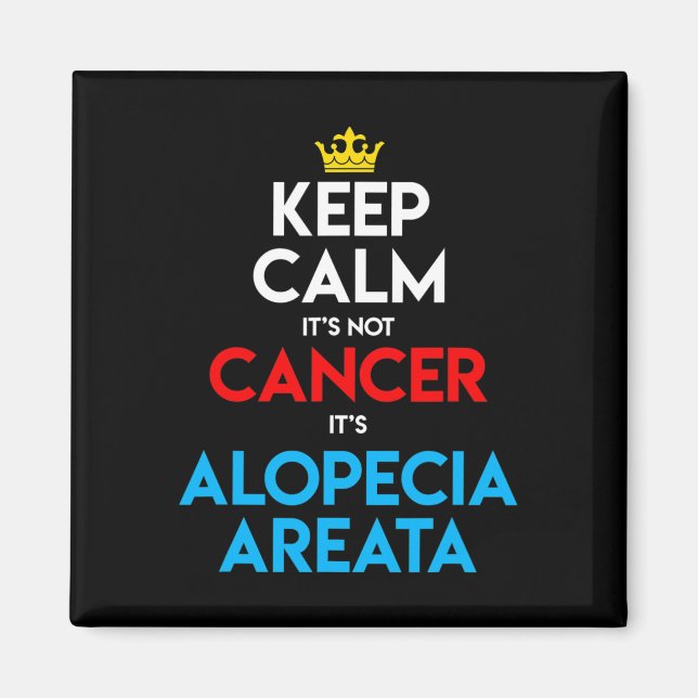 Alopecia Areata Awareness Hair Loss Bald Head Keep Magnet (Front)