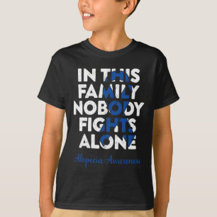 Alopecia Areata Support Warrior Family Alopecia Aw T-Shirt