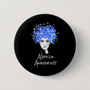 Alopecia Awareness Butterflies Gift 6 Cm Round Badge