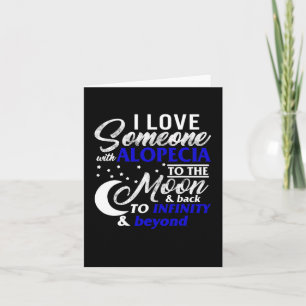 Alopecia Awareness Dark Blue Ribbon Hair Loss Supp Card
