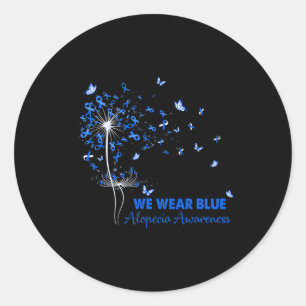Alopecia Awareness Faith Hope Love Dandelion  Classic Round Sticker
