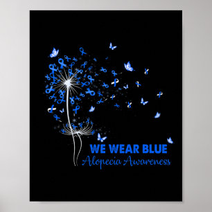 Alopecia Awareness Faith Hope Love Dandelion Poster