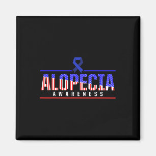 Alopecia Awareness Hair Loss Warrior Defeat Surviv Magnet