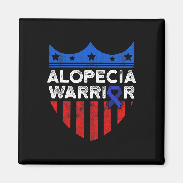 Alopecia Awareness Hair Loss Warrior Disease Survi Magnet (Front)
