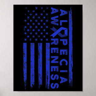 Alopecia Awareness Hair Loss Warrior Enduring Surv Poster