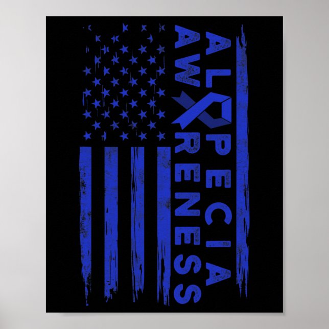 Alopecia Awareness Hair Loss Warrior Enduring Surv Poster (Front)