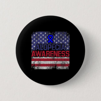 Alopecia Awareness Hair Loss Warrior Fights Surviv 6 Cm Round Badge