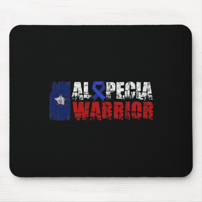 Alopecia Awareness Hair Loss Warrior Health Surviv Mouse Pad (Front)