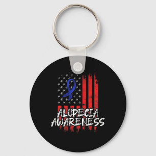 Alopecia Awareness Hair Loss Warrior Healthy Survi Key Ring