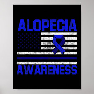 Alopecia Awareness Hair Loss Warrior Inspire Survi Poster