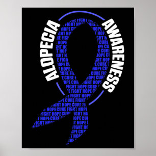 Alopecia Awareness Hair Loss Warrior Medication Su Poster