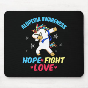Alopecia Awareness Hair Loss Warrior Strength Surv Mouse Pad