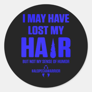Alopecia Awareness Hair Loss Warrior Survivor 2 Classic Round Sticker