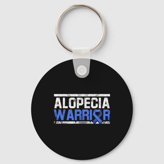 Alopecia Awareness Hair Loss Warrior Tool Flag Sur Key Ring (Front)