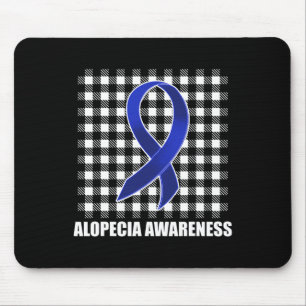 Alopecia Awareness Hair Loss Warrior USA Flag Surv Mouse Pad