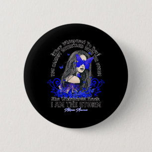 Alopecia awareness i'm the storm girl butterfly ri 6 cm round badge