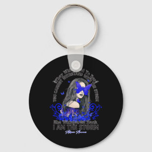 Alopecia awareness i'm the storm girl butterfly ri key ring